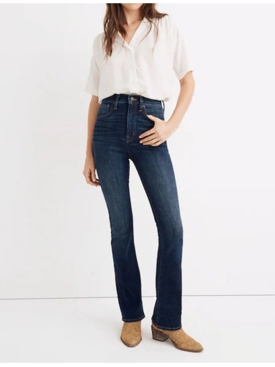 Madewell Denim - Madewell Skinny Flare Jeans Women 25P Petite High Rise Medium Wash